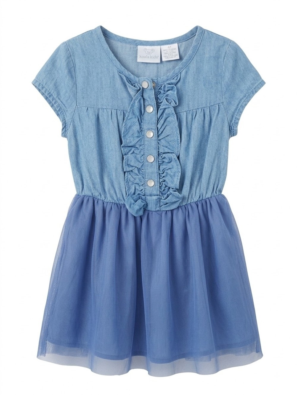 Koala Kids Light Blue Girls' Ruffle Tutue Dress 4T